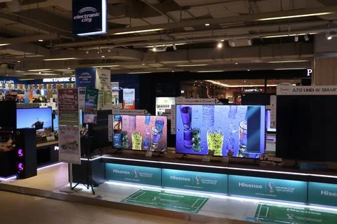 View in electronic shop Foto stock