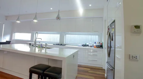 View of elegant Kitchen Stock Footage 51338391