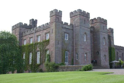 A view of elegant Scone Palace in Perth, Scotland (UK) Foto stock
