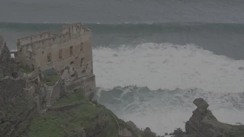 View on Elevador de agua de Gordejuela in Tenerife (SLog3) Stock Footage 328256351