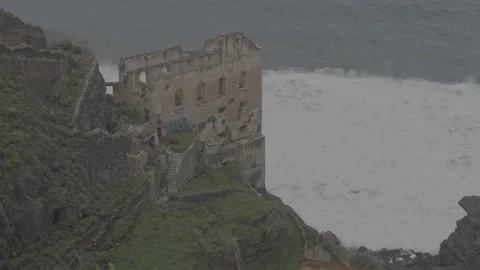 View on Elevador de agua de Gordejuela in Tenerife (SLog3) Stock Footage 328256434
