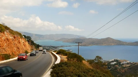 View of Elounda Island Stock Footage 92896393