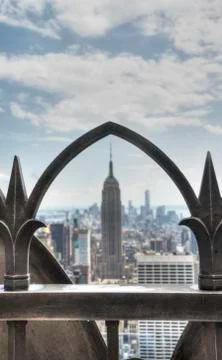 View of Empire State Building Stock Photos