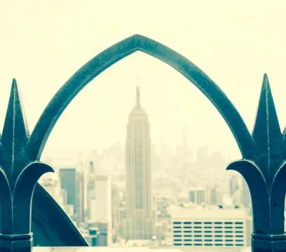 View of Empire State Building Stock Photos