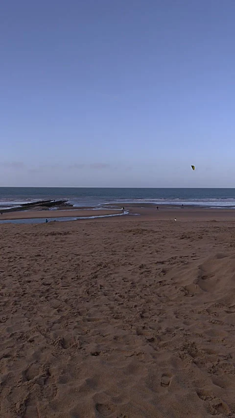 View on a empty beach Stock Footage 330239588