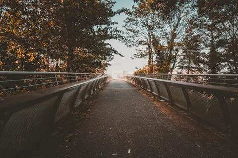 A view of an empty, beautiful bridge Foto stock