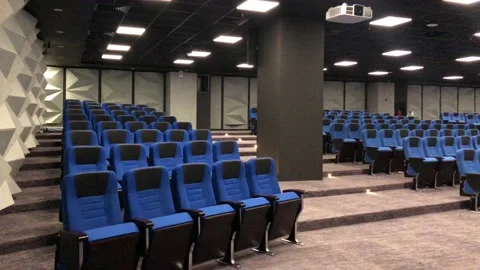 View of empty cinema hall. Stock Footage 97512484