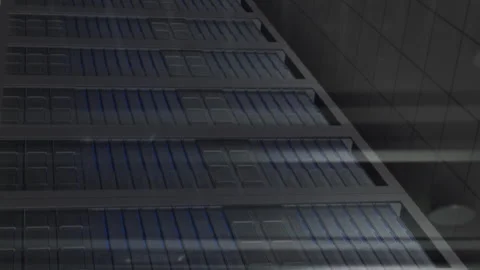 View of empty computer server room in seamless pattern Stock Footage 313295585