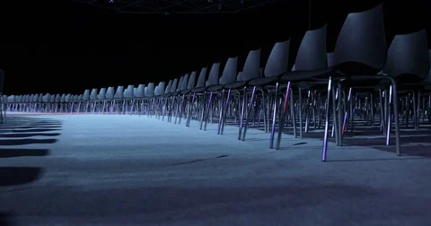 View of empty Conference hall with comfortable seats. conference room for the Stock Footage 80769065