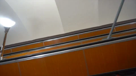 View of an empty escalator in the subway Stock-Footage 99479106