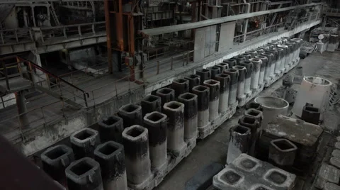 View of the empty form for the workpieces  Stock Footage 62249606