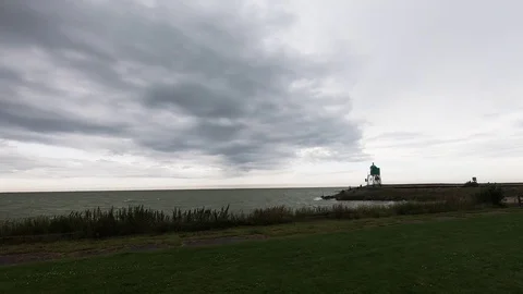 View of an empty IJsselmeer Video stock 116302947