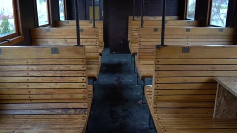 A view of an empty passenger car Stock Footage 226835105