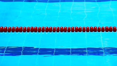 The view of an empty public swimming pool indoors Видео 237384346
