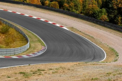 View on empty race track circuit Stock Photos