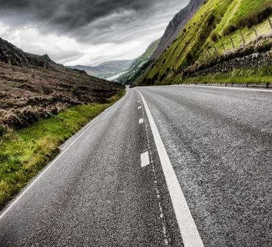 View of empty road Stock Photos