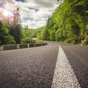 View of the empty road Stock Photos