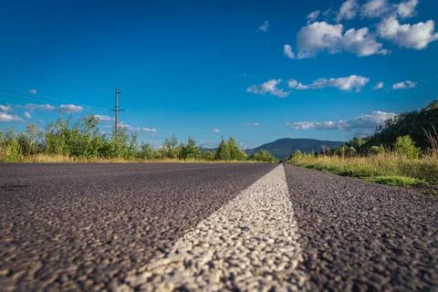 View of the empty road Stock Photos