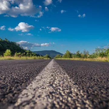 View of the empty road Stock Photos