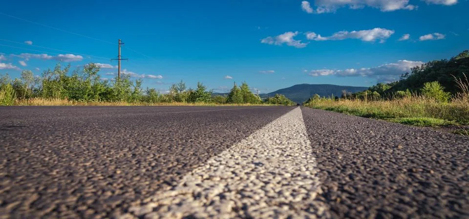 View of the empty road Stock Photos