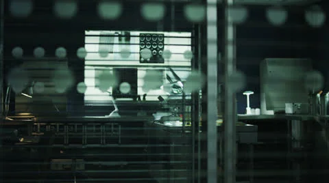 View of an empty science laboratory Stock Footage 24851084