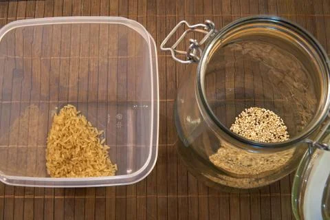 View in an empty storage container in the kitchen Foto stock