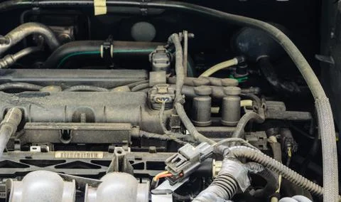 View of the engine car Stock Photos