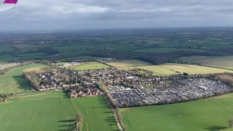 The view of England from the airplane Stock Footage 237110594