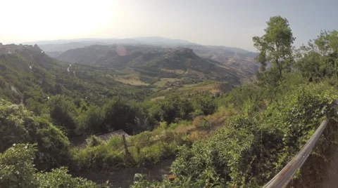 View from Enna, Sicily Stock Footage 48698666