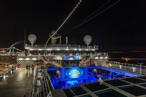 View of the entertainment deck Stock-Fotos