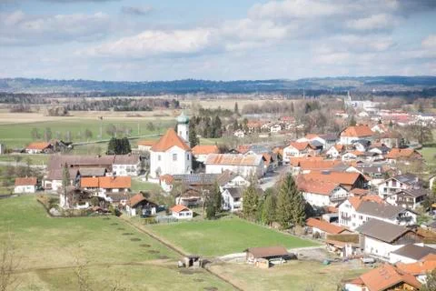 View to Eschenlohe Stock Photos