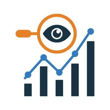 View, estimation, forecast icon. Illustrazione stock