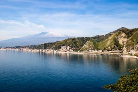 View of the Etna volcano Stock Photos
