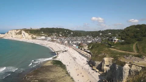 View of Etretat Stock Footage 173560871