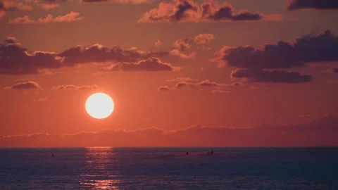 View of the evening sea before sunset Stock Footage 282070833