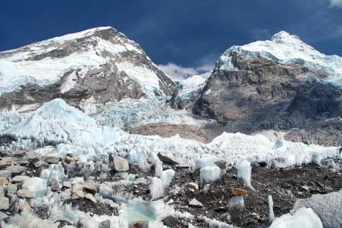 View from Everest base camp Stock Photos