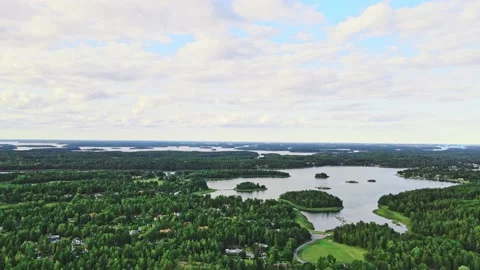 View of Evlinge bay on Värmdö outside Stockholm Stock Footage 158185284