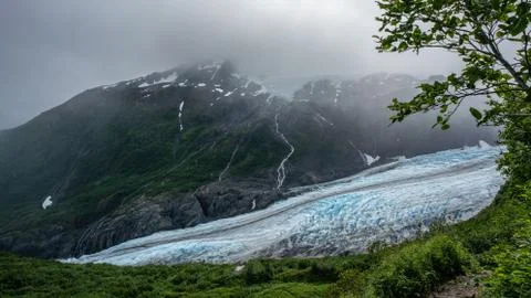 View of Exit glacier, Alaska Stock Photos