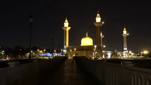 VIEW OF EXTERNAL MOSQUE IN SHAH ALAM. HD FOOTAGE Stock Footage 76927477