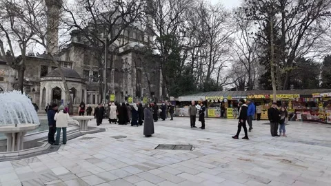 A view of Eyup Sultan Square in the Eyup district of Istanbul, Turkey Stock Footage 297802628