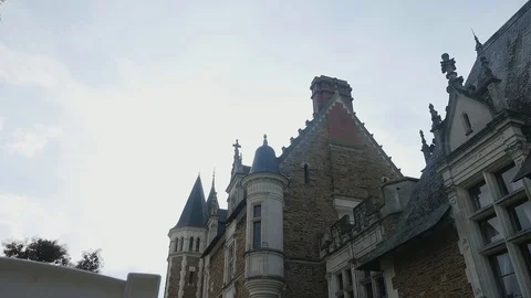 View of the facade of the Chateau. Stock Footage 105870793