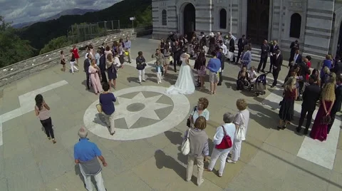 A  view of the facade of the sanctuary of “Our Lady of Montallegro” Stock Footage 57920048