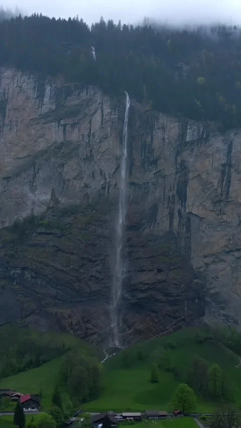 View of falls in the morning Stock Footage 274868151