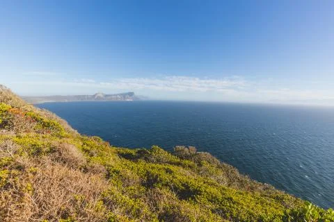 View of False Bay from Cape Point Stock Photos
