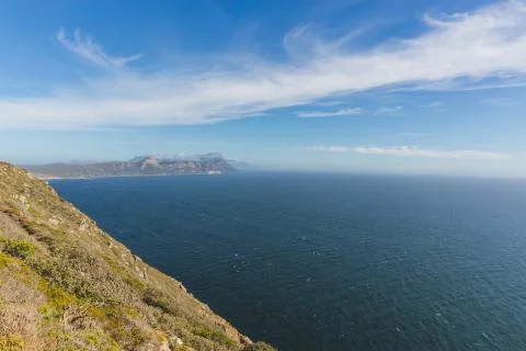 View of False Bay from Cape Point Stock Photos