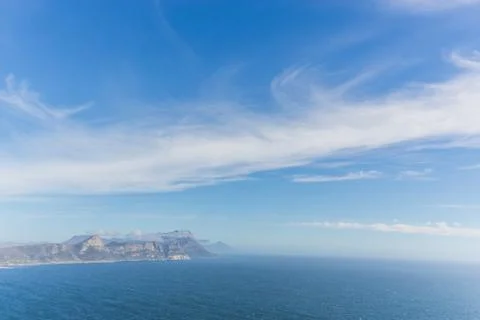 View of False Bay from Cape Point Stock Photos