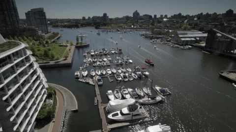 A view of False Creek From Granville bridge Stock Footage 59121707