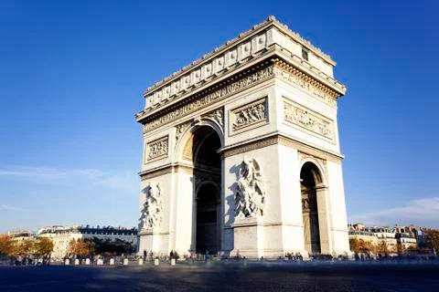 View of famous arc de triomphe Foto stock