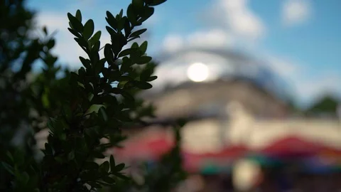 View of the famous Chicago Cloud Gate, The Bean Sculpture. Stock Footage 92380544
