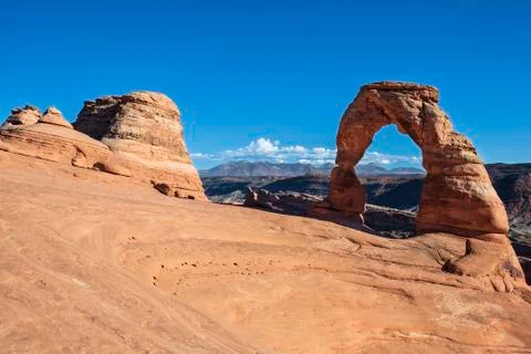 View of the famous delicate arch Stock Photos